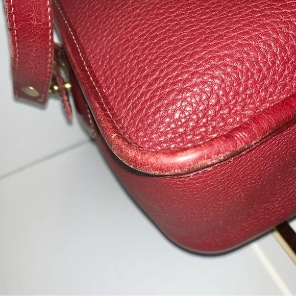 ❤️RARE❤️ Vintage Dooney and Bourke Oxblood Burgundy Maroon Carrier Crossbody Bag - Picture 11 of 16